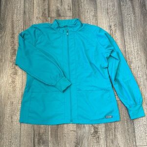 Med Courture Teal Scrub Jacket
